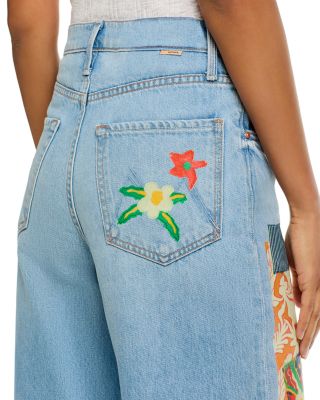 High Rise Spinner Flood Wide Leg Jeans in Mumble Jumble