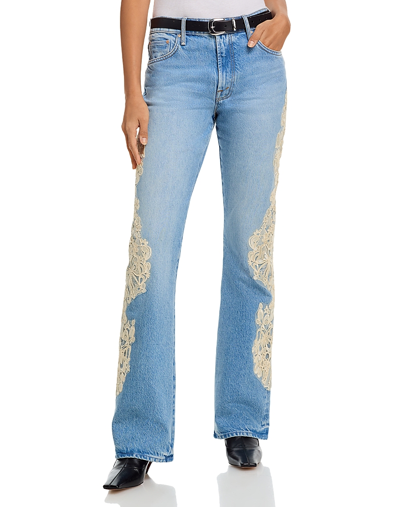 Mother The Chomp Heel High Rise Bootcut Jeans in Wishbone