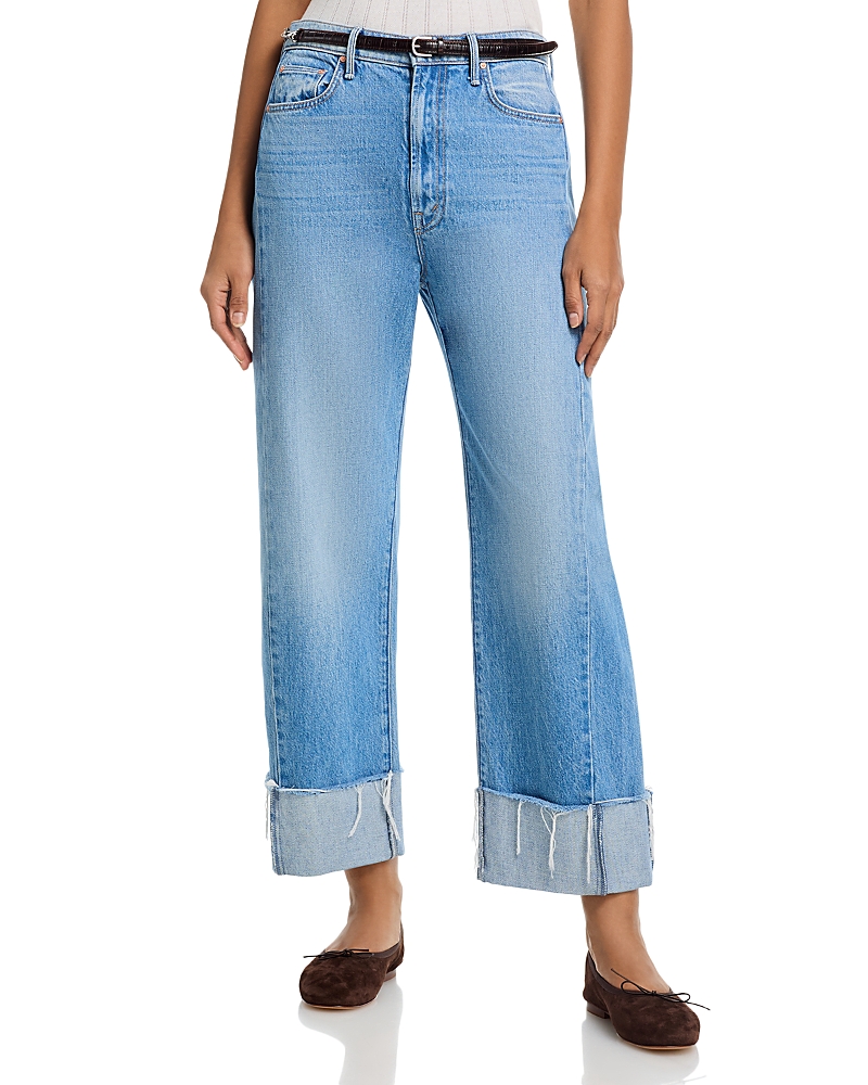 Mother The Halfpipe High Rise Ankle Cuff Jeans in Last Bite