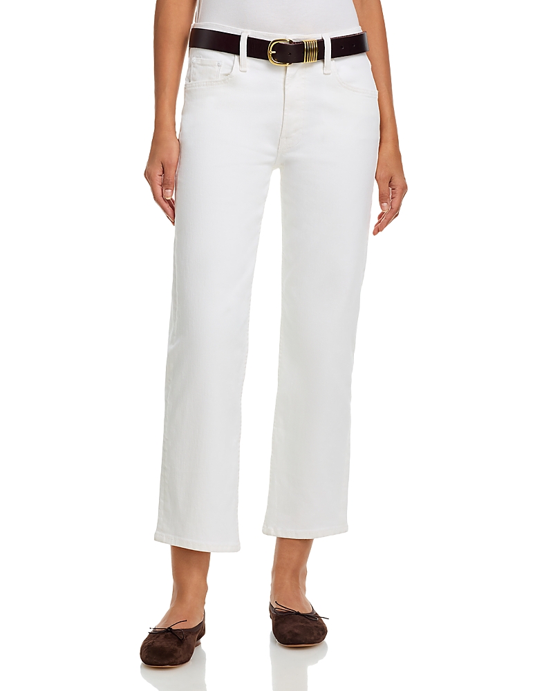 Mother The Newbie Mid Rise Straight Ankle Jeans in Fairest of them all