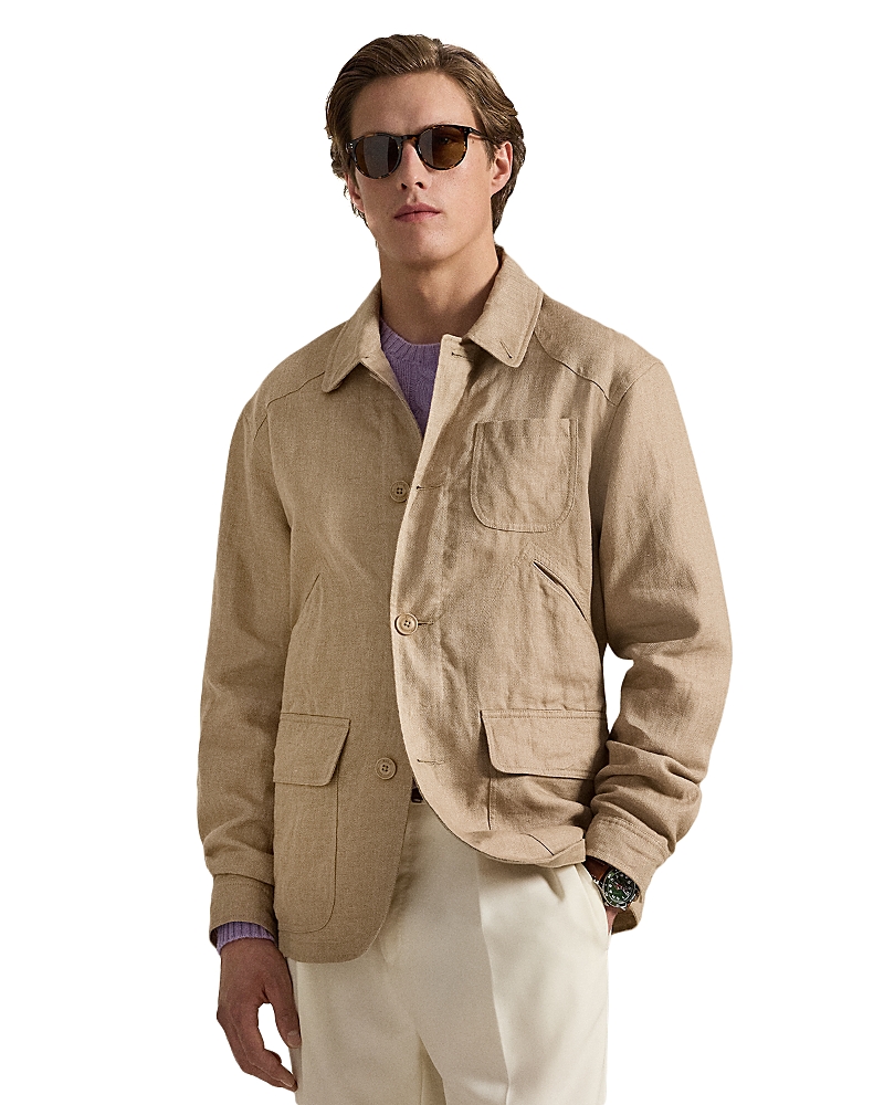 Polo Ralph Lauren Linen Herringbone Utility Jacket