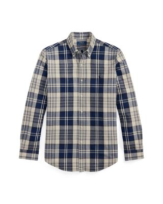 Classic Fit Plaid Oxford Button Down Shirt