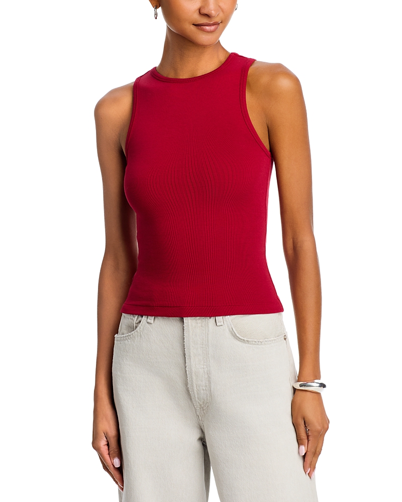 Re/done High Neck Tank Top In Red