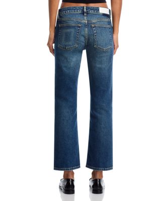 Slim Straight Crop Jeans in Smoke Water