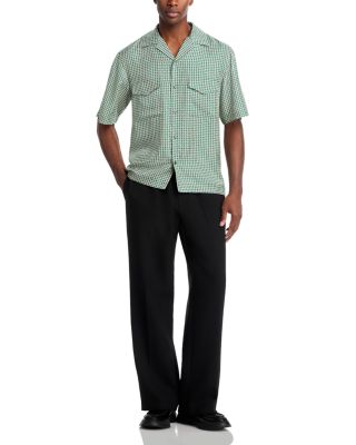 Clarke Printed Short Sleeve Silk Camp Shirt