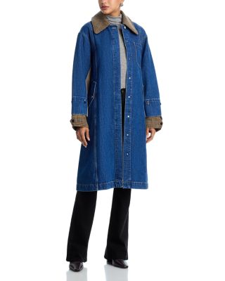Denim Combo Trench Coat