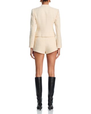 Structured Tweed Curved Shorts