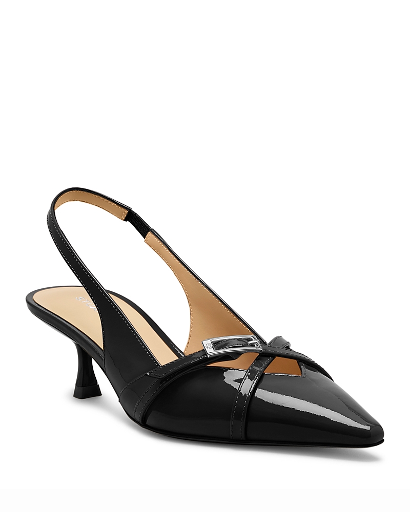 Stuart Weitzman Women's Georgie 50 Slingback Pumps In Black