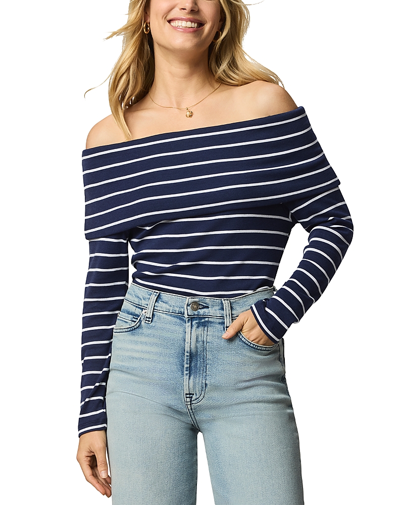 Splendid Josie Off The Shoulder Top In Blue