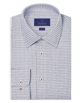 Trim Fit Twill Check Dress Shirt