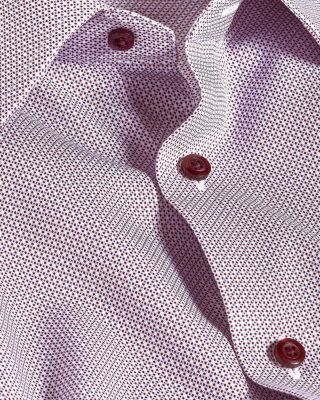 Trim Fit Micro Geometric Print Dress Shirt