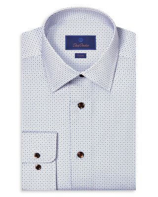 Trim Fit Geometric Print Dress Shirt