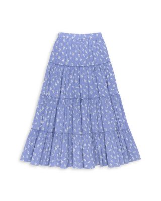 Girls' Tween Poppy Printed Tiered Maxi Skirt - Big Kid