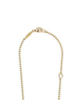 18K Yellow Gold Fizz Diamond Bezel Linear Cluster Pendant Necklace, 16-18"