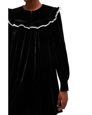 Ruffled Velvet Dress