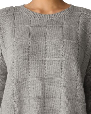 Pointelle Grid Sweater
