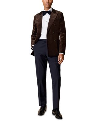 Double Breasted Peak Velvet Blazer