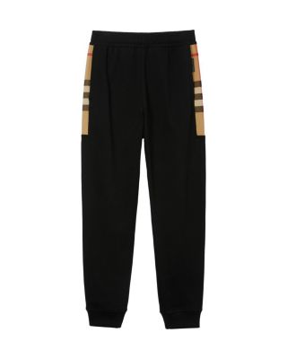  Check Panel Cotton Jogging Pants