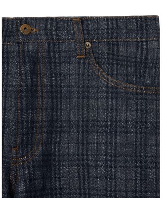  Loose Check Denim Jeans