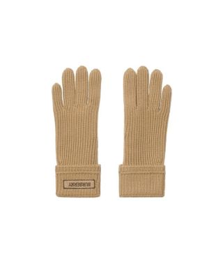 Logo Patch Wool Blend Gloves