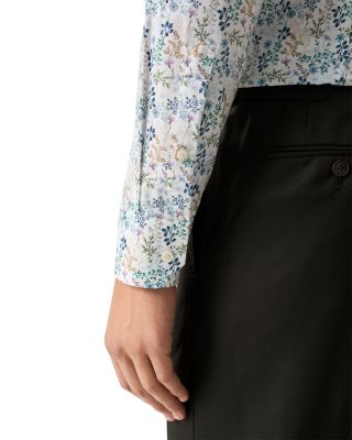 Slim Fit Button Front Twill Shirt