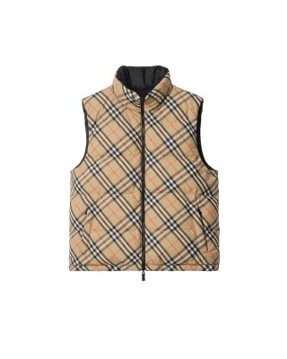 Reversible Check Puffer Gilet