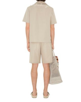  Relaxed Fit Knot Logo Cotton Poplin Shirt