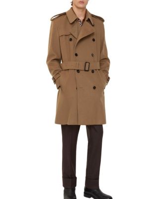 Mid-length Cashmere Trench Coat
