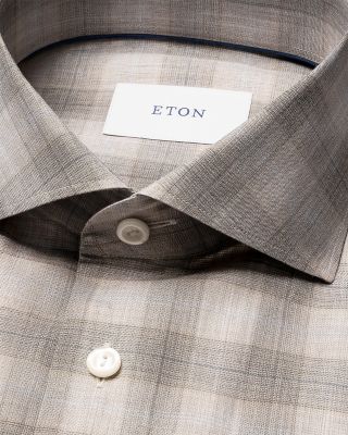 Slim Fit Bold Check Twill Shirt