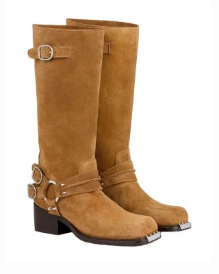 Women&#39;s Camden Suede Biker Boots