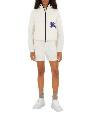  Cropped Nylon Hooded Jacket