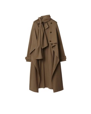  Long Silk Scarf Trench Coat