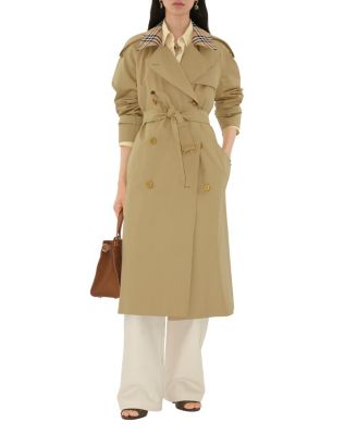 Long Check Collar Castleford Trench Coat