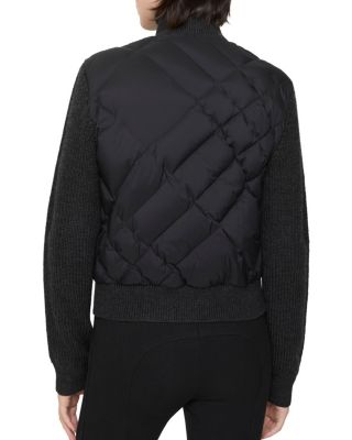 Check-stitch Nylon and Wool Jacket