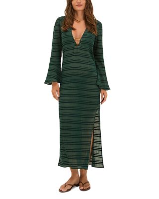 Vix Paula Hermanny So  Lid Cali Cup Dress Swim Cover-up In Green