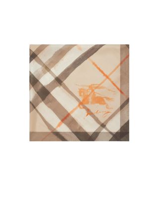  Watercolour Check Silk Scarf