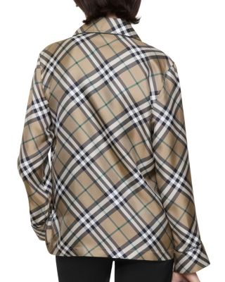 Check Silk Pyjama Shirt