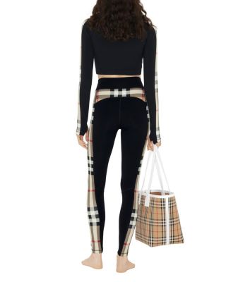 Cropped Check Trim Stretch Jersey Zip Top