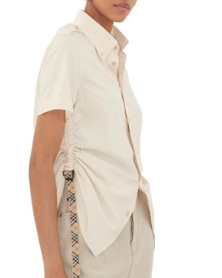 Slim Fit Striped Silk Shirt