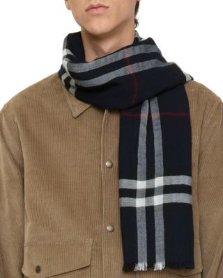  Wide Check Wool Scarf