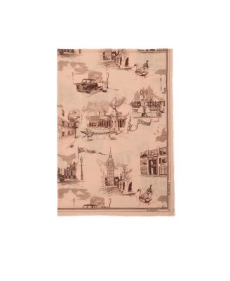  London Landmarks Wool Silk Scarf