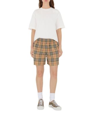 Check Cotton Shorts
