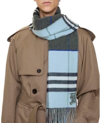  Contrast Check Cashmere Scarf