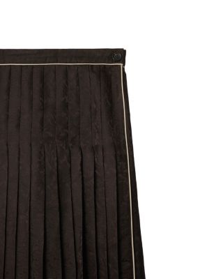 Sunflower Pleated Silk Skirt