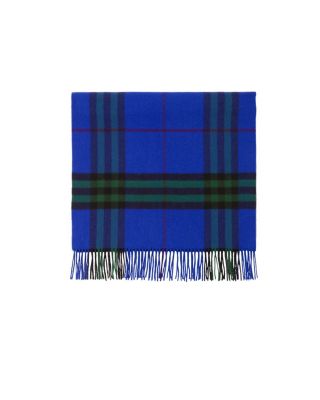 Wide Check Cashmere Scarf