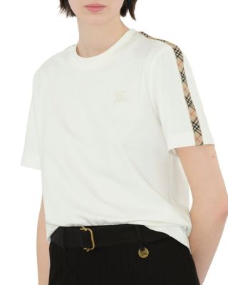 Check Trim Cotton T-shirt