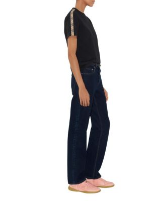 Check Trim Cotton T-shirt