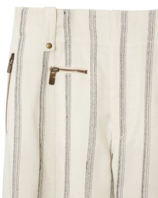 Striped Silk Blend Tailored Trousers