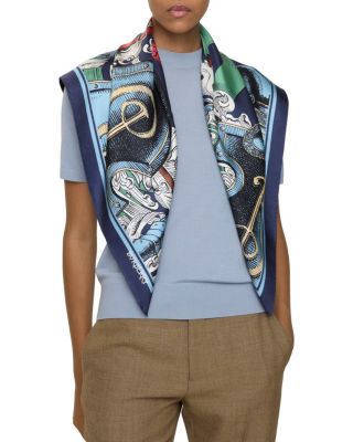 Etched Knight Silk Scarf