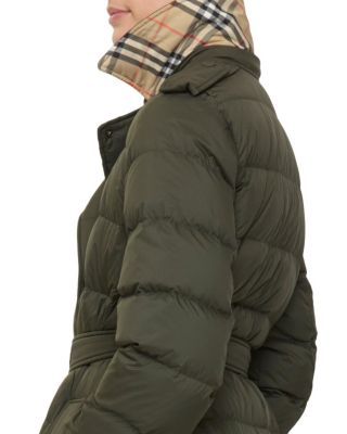  Long Nylon Hooded Puffer Coat